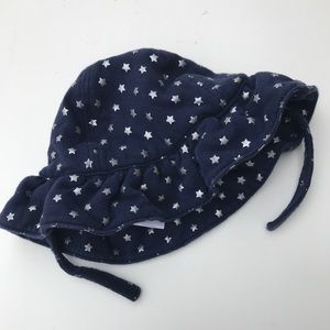 Gymboree Navy/silver stars sunhat with strap